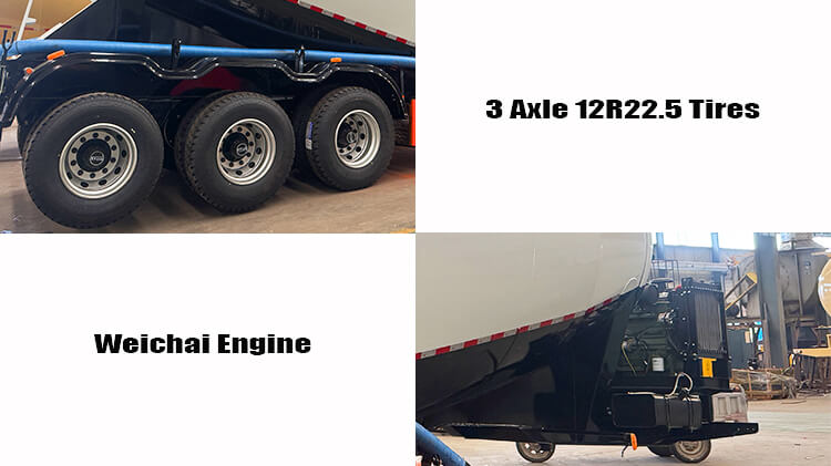 Titan 3 Axle Bulk Cement Tank Semi Trailer for Sale in Zambia