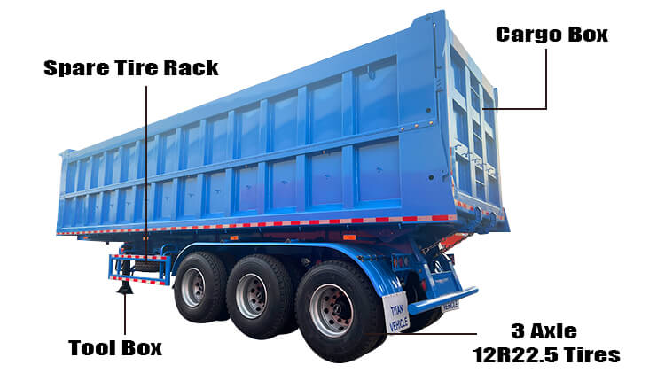 Tri Axle End Dump Trailer for Sale Near Me in Tanzania