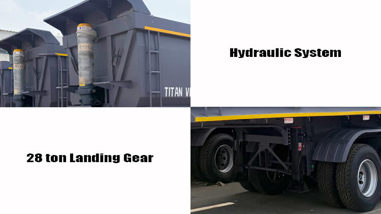 4 Axle Steel Semi End Dump Trailers for Sale in Costa Rica