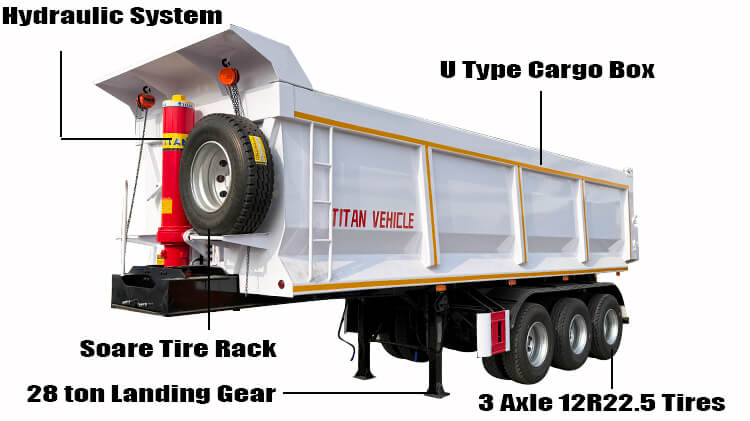 Tri Axle Semi Tipper Trailer for Sale in Sierra Leone