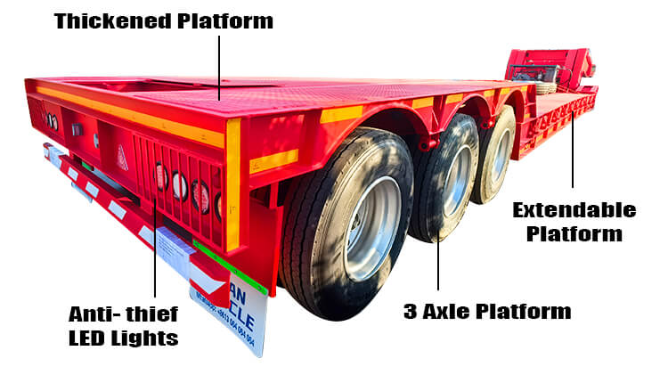 Titan 3 Axle Extendable Gooseneck Lowboy Trailer for Sale in Nigeria