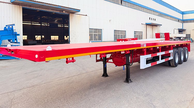 3 Axle 40 Ft Flatbed Semi Trailer for Sale in Ghana