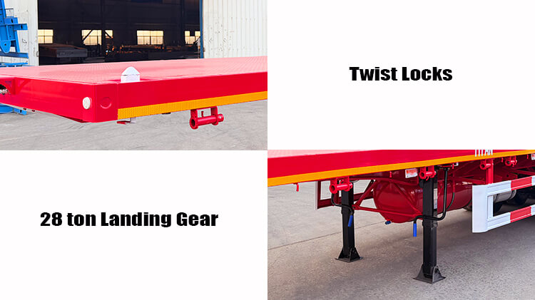 3 Axle 40 Ft Flatbed Semi Trailer for Sale in Ghana