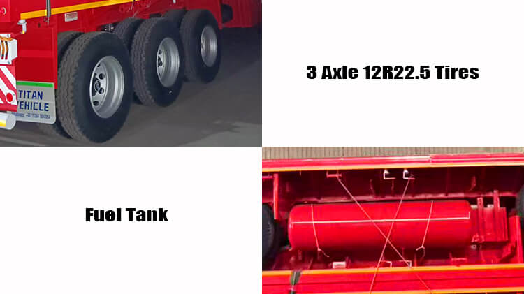 3 Axle 40 Ft Flatbed Semi Trailer for Sale in Ghana