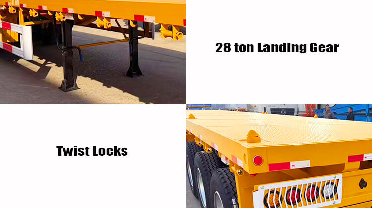 40 Ft Heavy Duty Flatbed Trailer for Sale Near Me in Tanzania