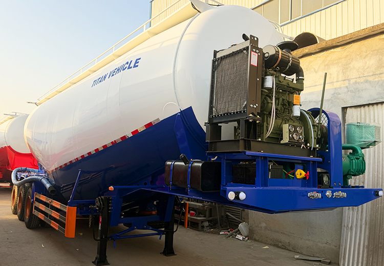 3 Axle 42 Cbm Bulk Cement Tanker Trailer for Sale in Saudi Arabic