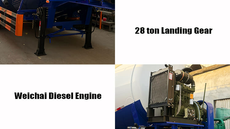 3 Axle 42 Cbm Bulk Cement Tanker Trailer for Sale in Saudi Arabic