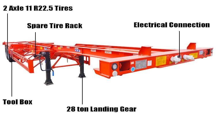 Cimc 40 Ft Container Chassis Trailer for Sale in Guam