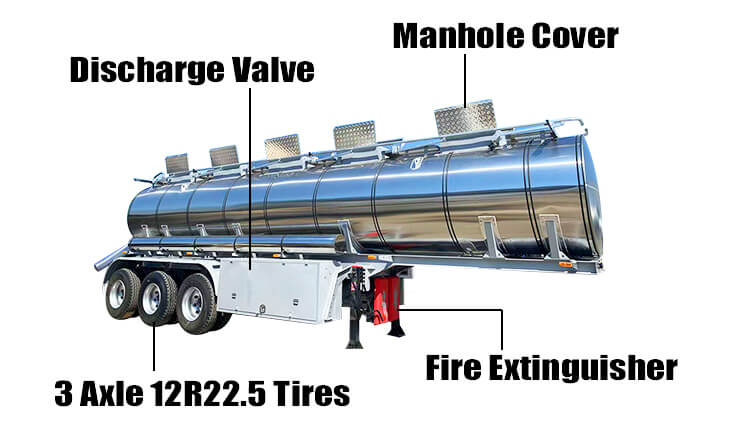 Stainless Steel Tanker Trailer for Sale in Liberia