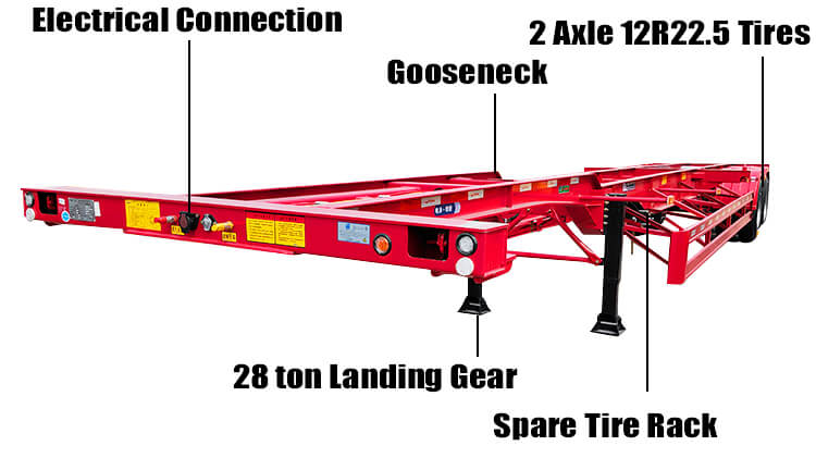 2 Axle Skeletal Semi Trailer for Sale in Nigeria