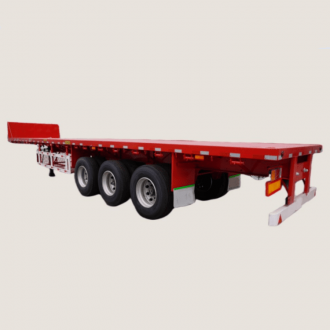 3 Axle 40 Ft Flat Bed Trailer with Front Board