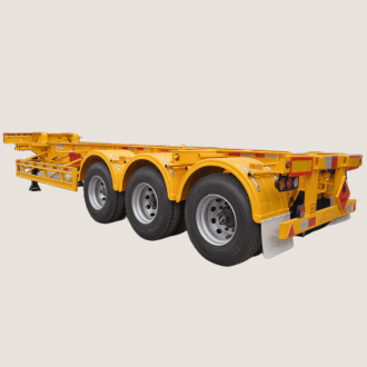 3 Axles 20ft Gooseneck Skeleton Container Trailer