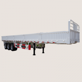 3 Axle Side Wall Flatbed Semi Trailer